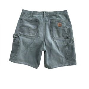 VTG Carhartt B25 Moss Green Carpenter Shorts 34W